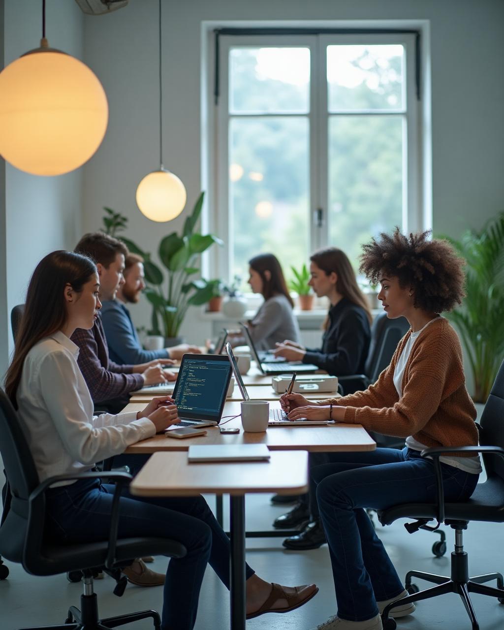 Professional development team collaborating